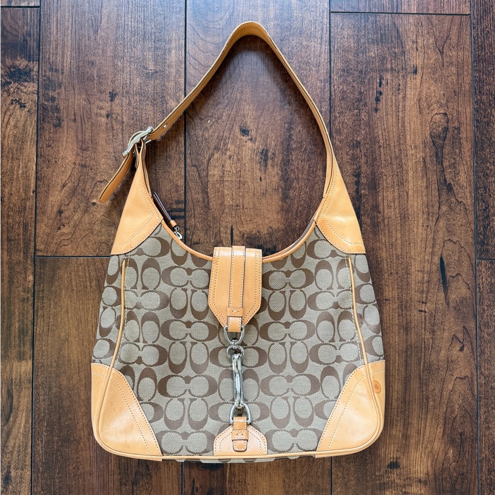 Vintage Tan Coach Shoulder Bag